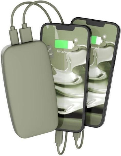 Fresh 'n Rebel Power Bank 12000mAh 20W with USB-A Port and USB-C Port Power Delivery Green view 4