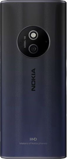 Nokia 110 (2024) Dual SIM Mobile with Buttons (Greek Menu) Black view 4