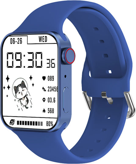T100 Pro Smartwatch with Heart Rate Monitor (Blue)