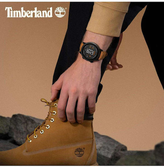 Timberland Trail Force S1 48mm Smartwatch with Heart Rate Monitor (Light Brown Leather Strap Gift Set) view 2