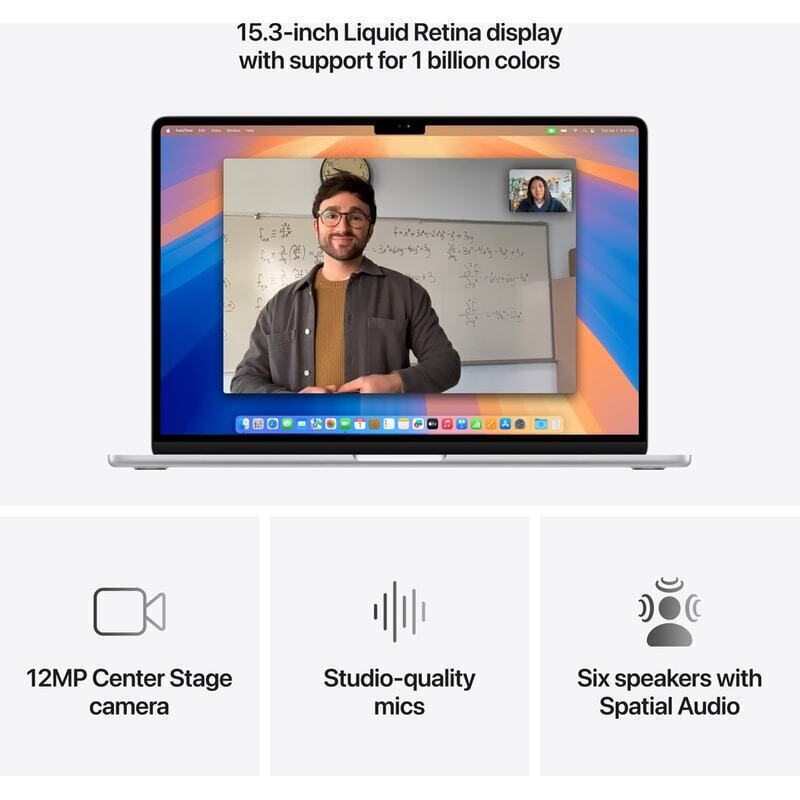 Apple MacBook Air 15.3" IPS Retina Display (M4-10-Core/16GB/512GB SSD/10-Core GPU) with 35W Charger (Dual Port) Midnight (International English Keyboard) view 7