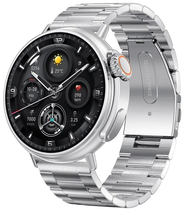 Aluminium Smartwatch with Heart Rate Monitor (Silver)
