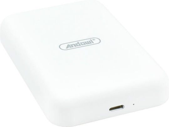 Andowl Q-MG6002 MagSafe Power Bank 4000mAh with USB-C Port White