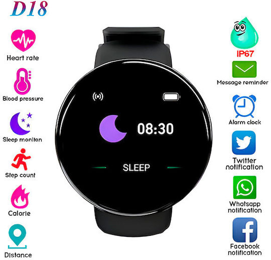 WATCHLITE Smartwatch with Heart Rate Monitor (Black) view 3