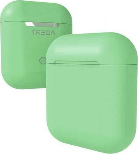 Treqa BT-18 Earbud Bluetooth Handsfree Earphones with Charging Case Green view 1