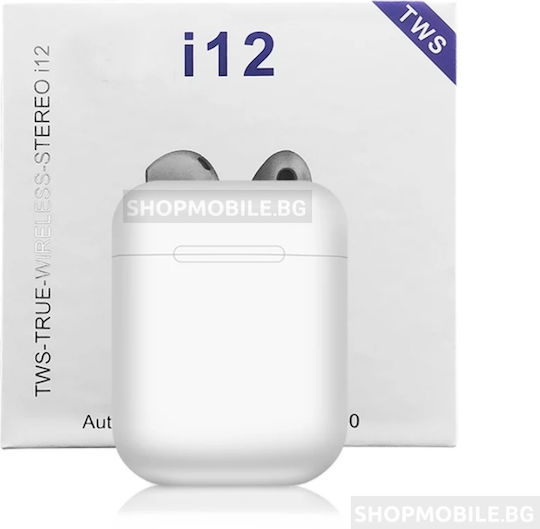 In-ear Bluetooth Handsfree Earphones with Charging Case White view 2