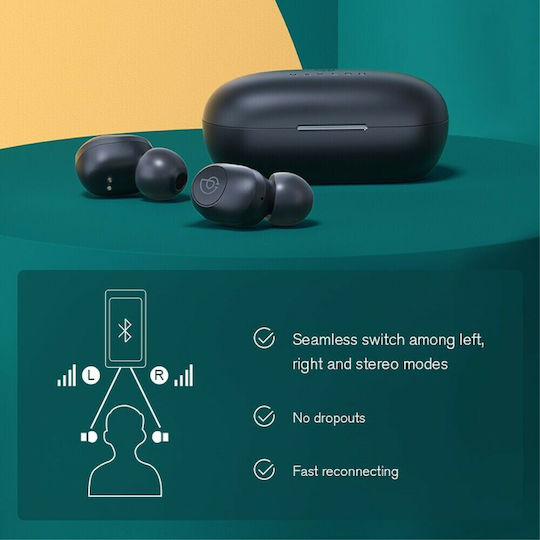 Haylou GT2S In-ear Bluetooth Handsfree Earphones with Charging Case Black view 2