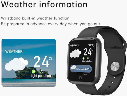 T80S Smartwatch with Heart Rate Monitor (Blue) view 5