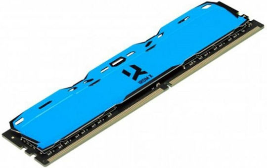 GoodRAM IRDM X Blue DDR4 with Module 1x8GB and Speed 3200 for Desktop IR-XB3200D464L16SA/8G