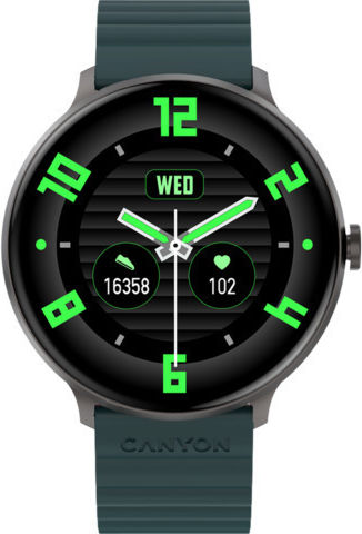 Canyon Jacky SW-69 Waterproof Smartwatch with Heart Rate Monitor (Green-Orange) vue 2