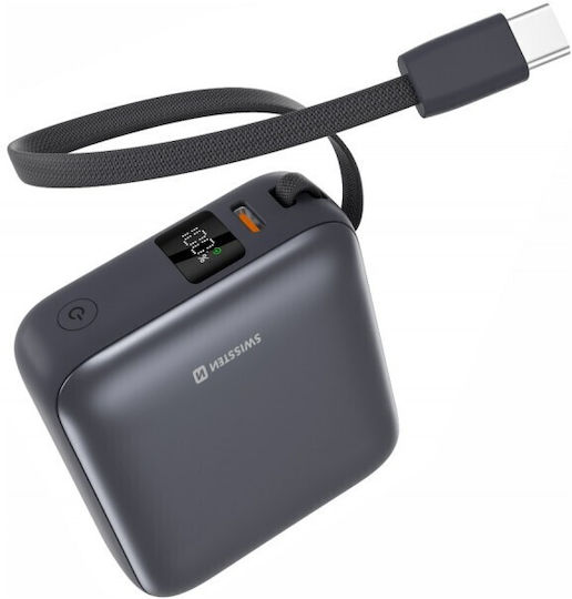 Swissten Space Power Bank 10000mAh 35W with USB-C Port Silver