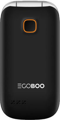 Egoboo Flip 4G Dual SIM Mobile with Large Buttons Black view 2