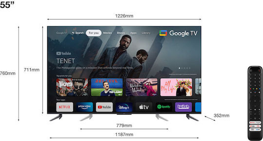 TCL Smart Television 55" 4K UHD QLED 55C649 HDR (2023) view 3