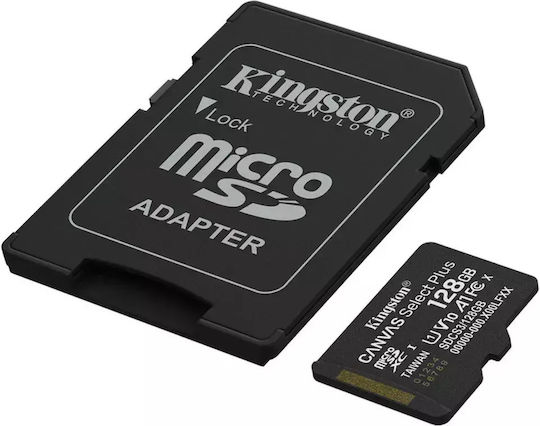 Kingston Canvas Select Plus microSDHC 128GB U1 V10 A1 UHS-I 150MB/s with Adapter view 2