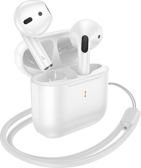 Hoco EW53 Lucky Earbud Bluetooth Handsfree Earphones with Charging Case White view 1