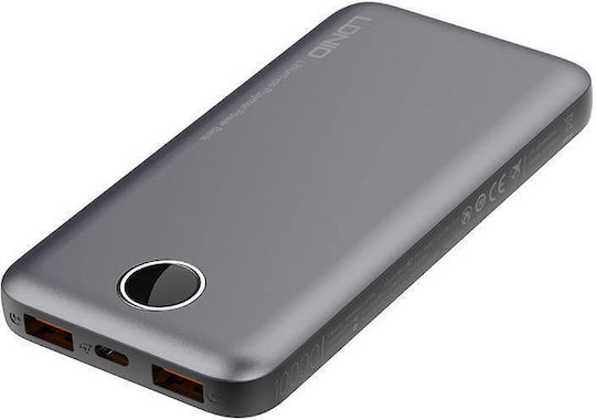 Ldnio PQ10 Power Bank 10000mAh 22.5W with 2 USB-A Ports Gray view 4