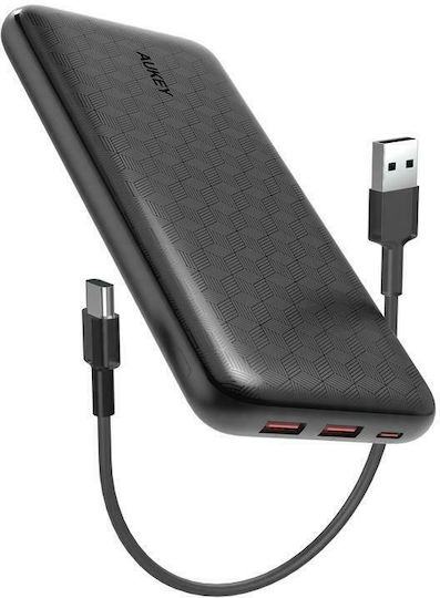 Aukey PB-N93 Power Bank 20000mAh with 2 USB-A Ports and USB-C Port Black