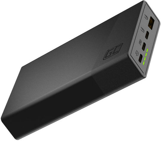 Green Cell Power Bank 20000mAh 18W with USB-A Port and 2 USB-C Ports Power Delivery / Quick Charge 2.0 / Quick Charge 3.0 Black vue 3