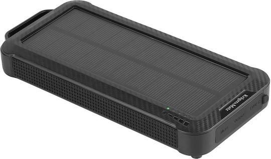 Kruger & Matz KM0910 Solar Power Bank 10000mAh with USB-A Port and USB-C Port Black view 3