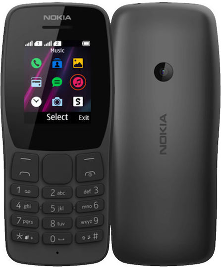 Nokia 110 4G Dual SIM Mobile with Buttons Black view 5