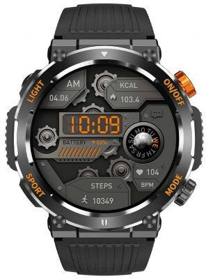 Lamtech LAM113089 47mm Smartwatch with Heart Rate Monitor (Black) vue 2