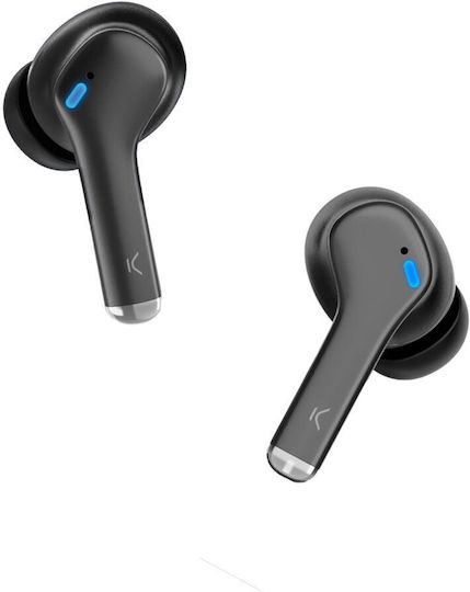 Ksix Noise Cancel 3 In-ear Bluetooth Handsfree Earphones with Charging Case Black view 4