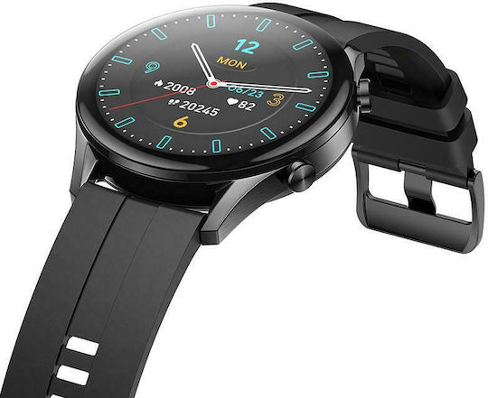 Hoco Y7 Smartwatch with Heart Rate Monitor (Black) vue 2