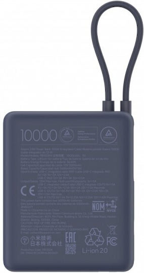 Xiaomi Power Bank 10000mAh 33W with USB-A Port and USB-C Port Blue view 3
