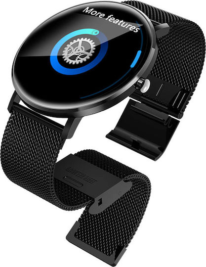 DAS.4 SL14 Stainless Steel 40mm Smartwatch (Black/Mesh) view 3