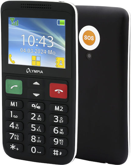 Olympia Lux Dual SIM Mobile with Large Buttons Black view 1