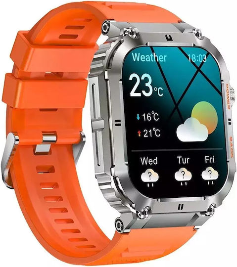 Nubi K57 Pro Smartwatch with Heart Rate Monitor (Orange) view 4
