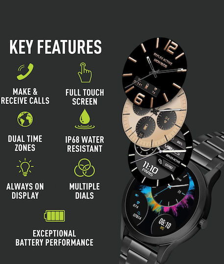 Reflex Active Series 31 Smartwatch with Heart Rate Monitor (Black) view 3