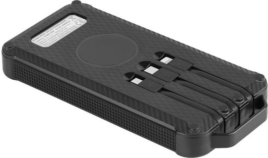 Kruger & Matz KM0910 Solar Power Bank 10000mAh with USB-A Port and USB-C Port Black view 4