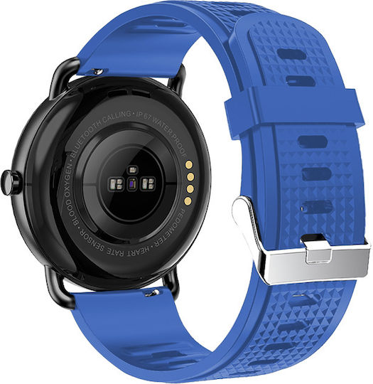DAS.4 SG65 Smartwatch with Heart Rate Monitor (Black/Blue) view 4
