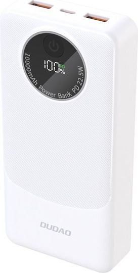 Dudao K12PRo Power Bank 20000mAh 22.5W with 2 USB-A Ports Power Delivery White