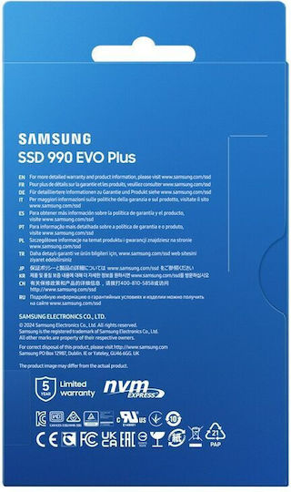 Samsung 990 EVO Plus SSD 1TB M.2 Type with PCI Express 5.0 Connection PS5 Compatible MZ-V9S1T0BW view 8
