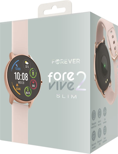 Forever ForeVive 2 SB-325 Waterproof Smartwatch with Heart Rate Monitor (Rose Gold) view 9
