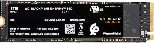 Western Digital Black SN850X W/o Heatsink SSD 1TB Type M.2 with PCI Express 4.0 Connection PS5 Compatible WDS100T2X0E vista 4