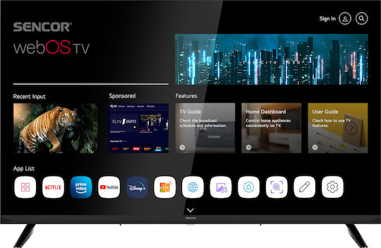 Sencor Smart Television 32" HD Ready LED SLE32S802TCSB (2024) view 1