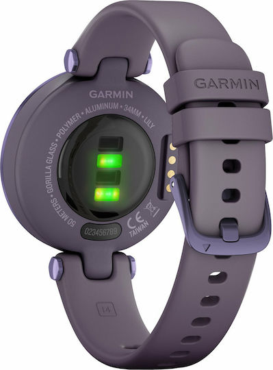 Garmin Lily Sport Aluminium Waterproof Smartwatch with Heart Rate Monitor (Midnight Orchid Bezel with Deep Orchid Case and Silicone Band) view 6