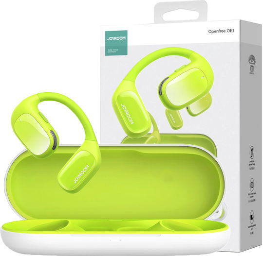 Joyroom Openfree JR-OE1 Open Ear Bluetooth Handsfree Earphones with Charging Case Green vue 4