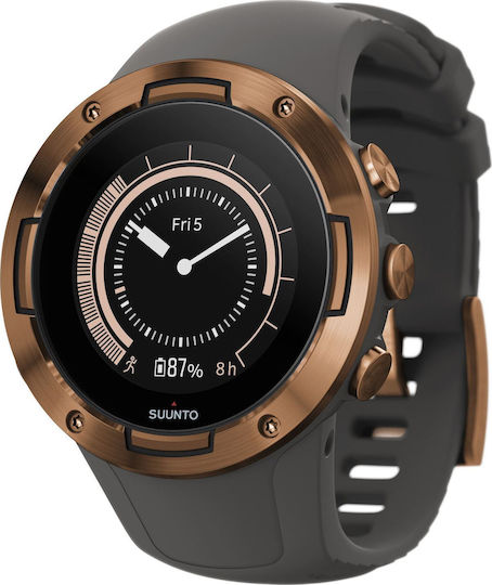 Suunto 5 Stainless Steel 46mm Waterproof Smartwatch with Heart Rate Monitor (Graphite Copper) view 4