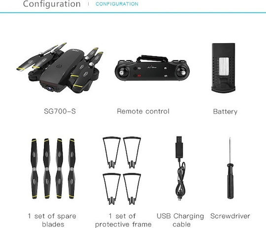 SG700 Drone with 1080p Camera and Controller view 3