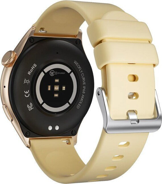 Weofly Curve 46mm Smartwatch with Heart Rate Monitor (Gold) view 3