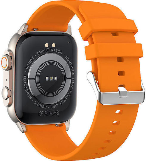 Colmi C81 Aluminium Smartwatch with Heart Rate Monitor (Orange) view 2