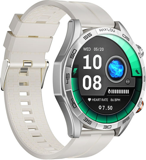 Haylou Solar 5 Smartwatch with Heart Rate Monitor (Silver) view 1