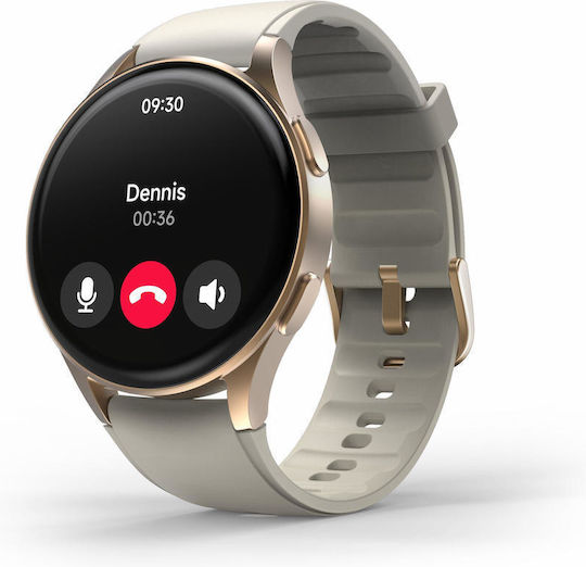 HAMA 8900 Waterproof Smartwatch with Heart Rate Monitor (Gray-Gold) view 8