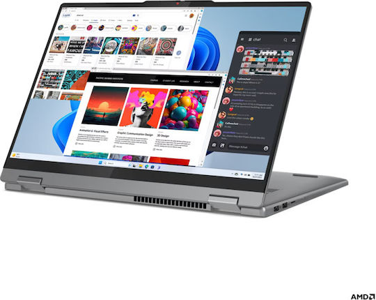 Lenovo IdeaPad 5 2-in-1 14AHP9 14" OLED FHD+ Touchscreen (Ryzen 7-8845HS/16GB/512GB SSD/W11 Home) Luna Grey (GR Keyboard) view 2