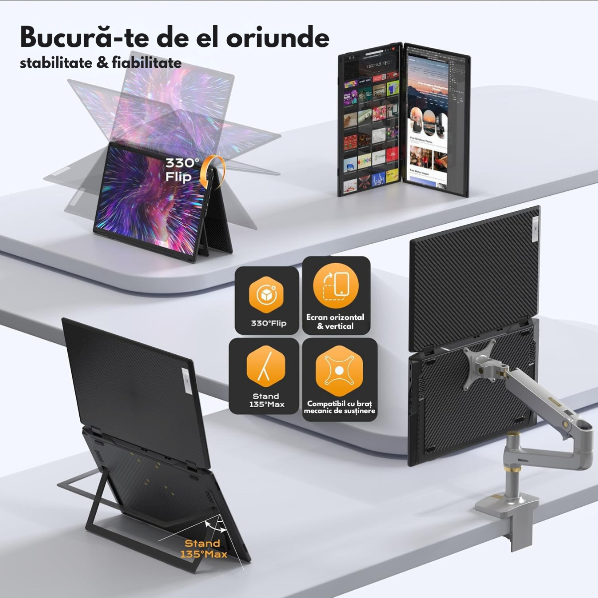 Qova Arzopa Z1 FC Dual IPS Portable Monitor 15.6" FHD 1920x1080 view 5