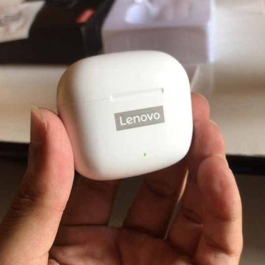 Lenovo LP40 Pro Earbud Bluetooth Handsfree Earphones with Sweat Resistance and Charging Case White vue 3